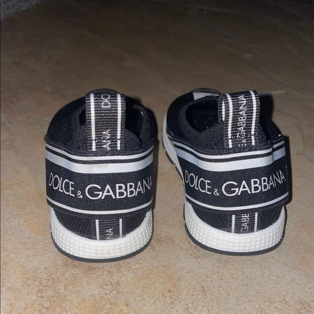 Dolce & Gabbana Black and White Sorrento slip-on sneakers with logo tape baby - Picture 2 of 7